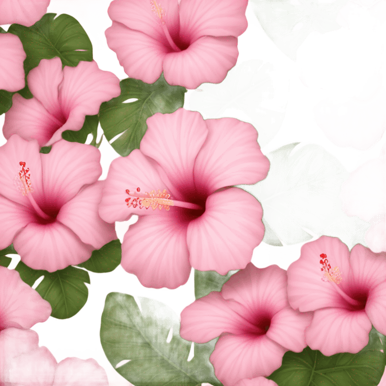 Light pink hibiscus emoji