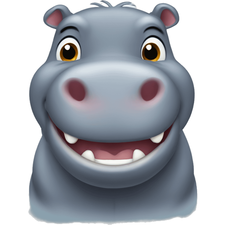 Happy hippopotamus  emoji