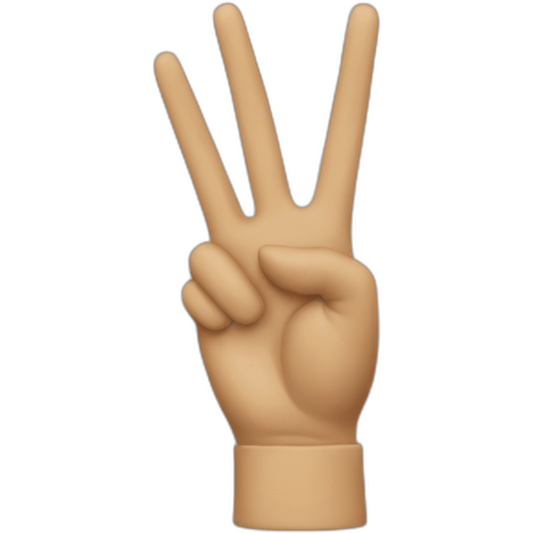 mannequin wood hand peace sign emoji