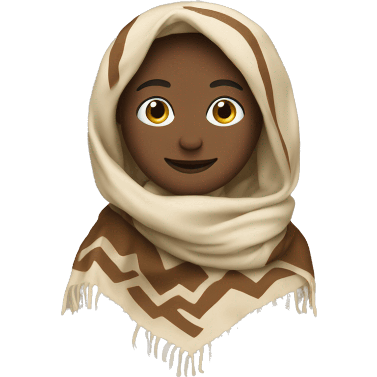 Cream and brown scarf emoji