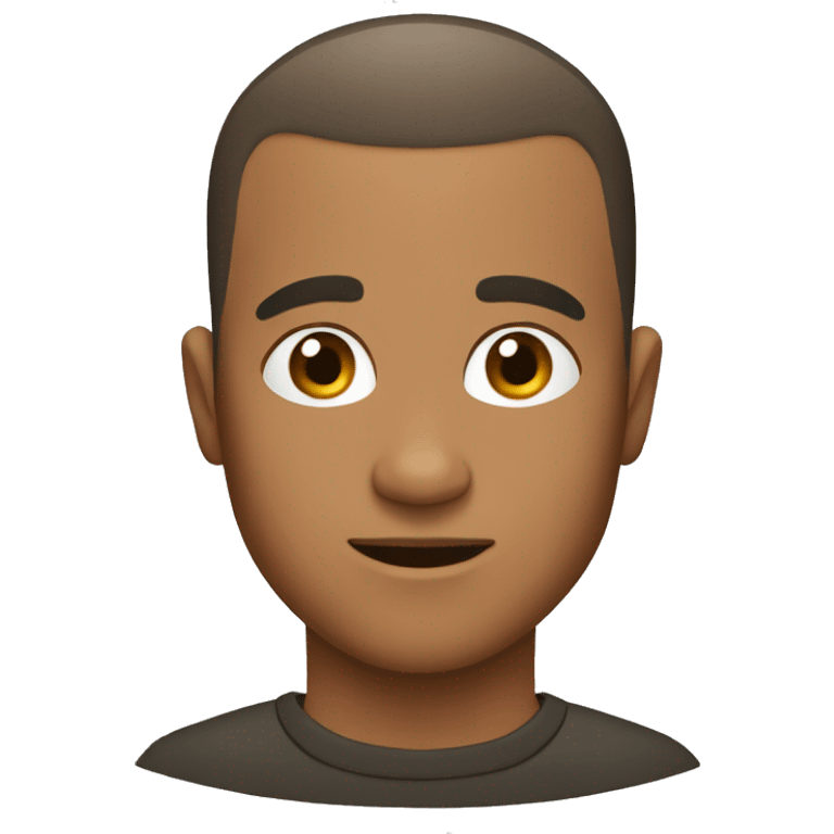 Buzz cut brun guy emoji