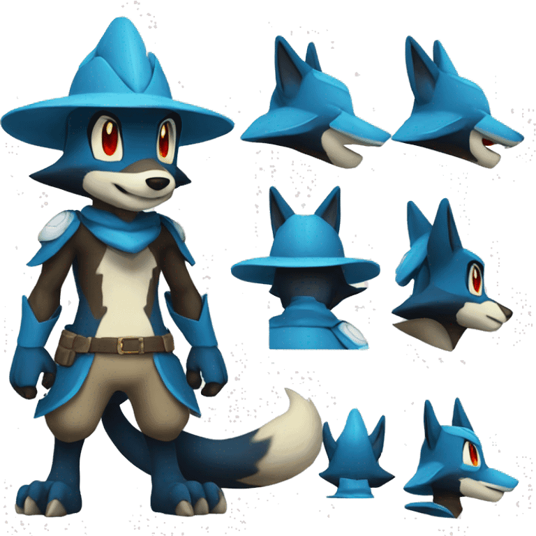 Lucario full body emoji