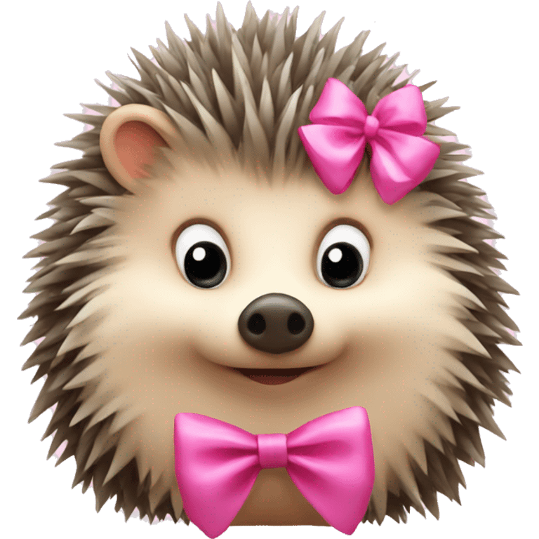 hedgehog with a pink bow emoji