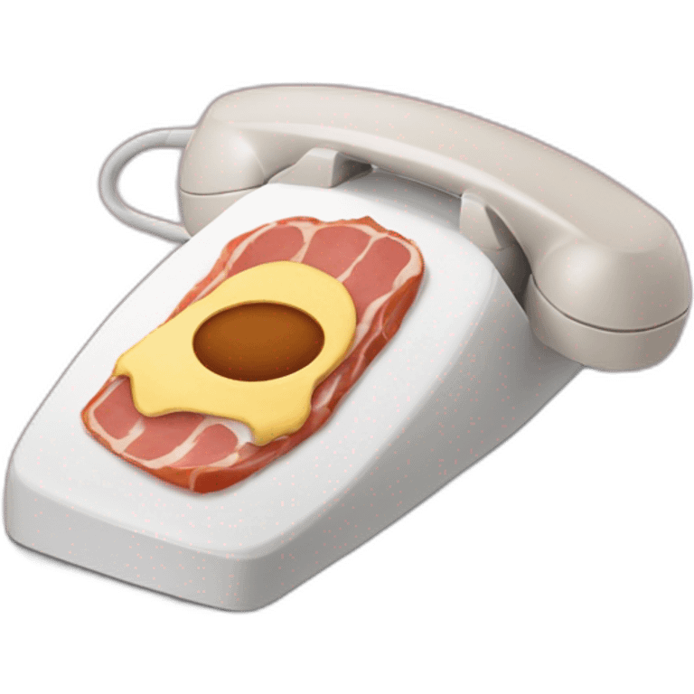 Téléphone sur du jambon emoji