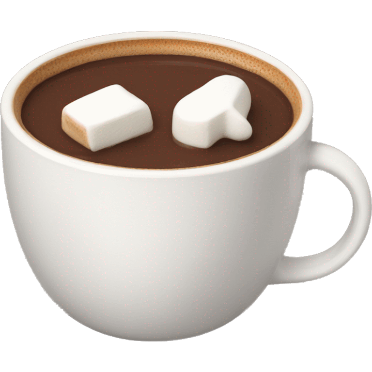 A hot chocolate with marshmallow  emoji