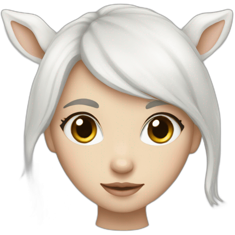 white deer girl emoji