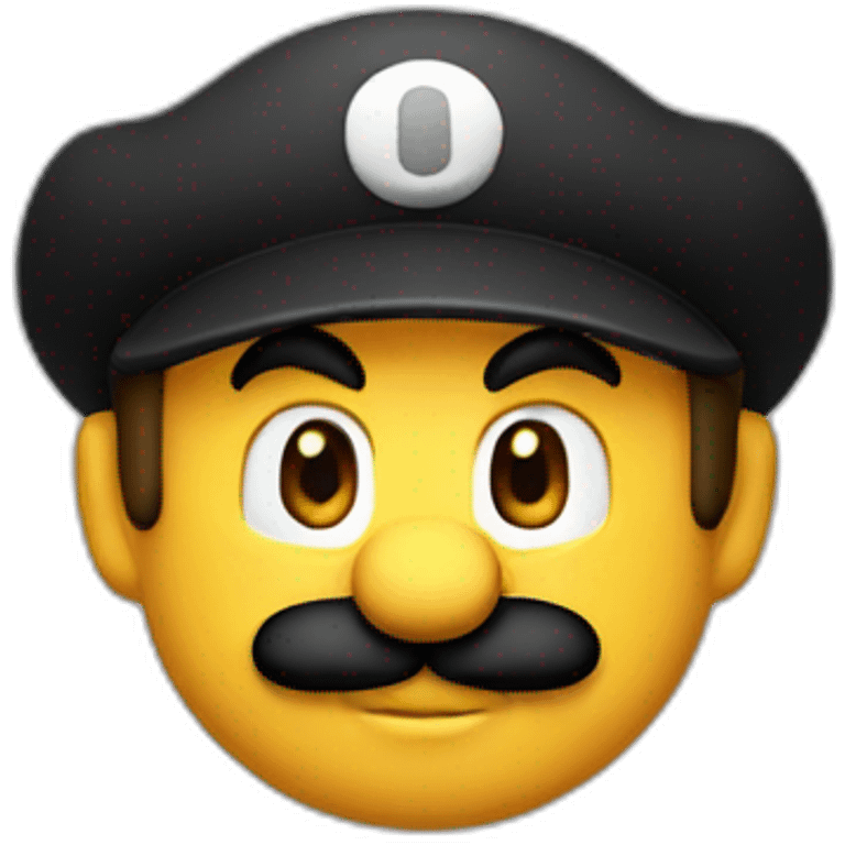 Mario with black hat emoji