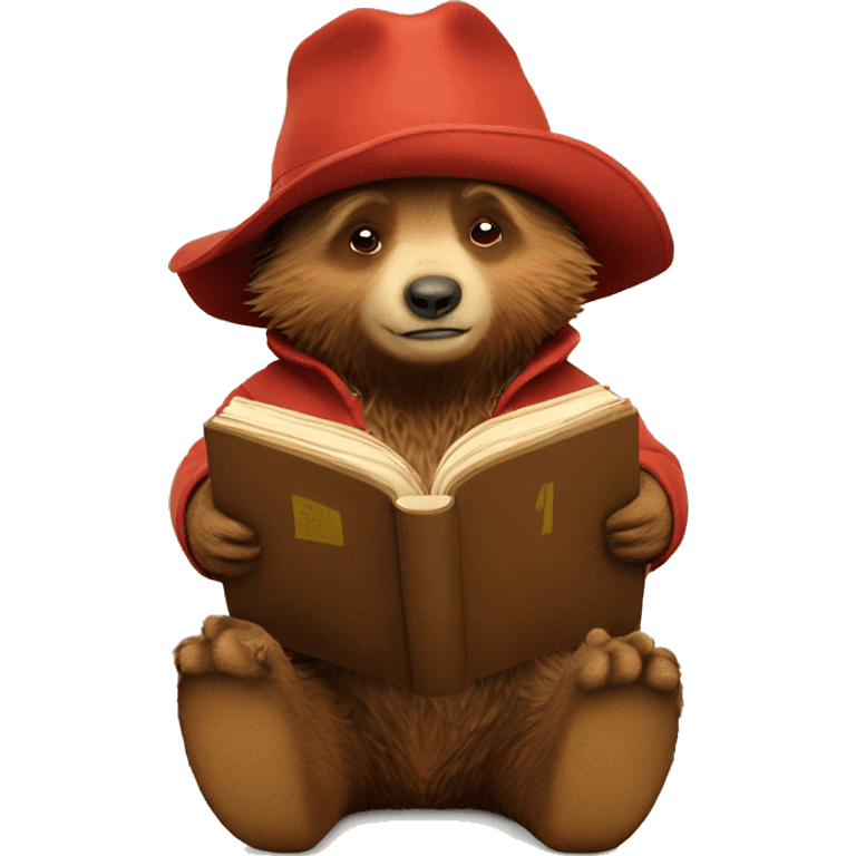 Paddington reading a book emoji