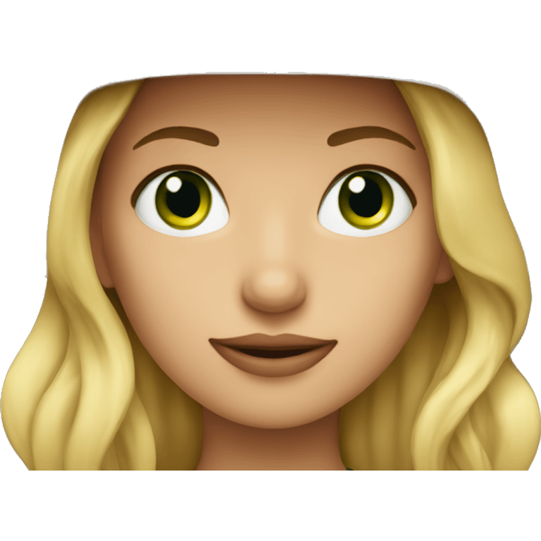 Blonde and green eyed cowgirl emoji