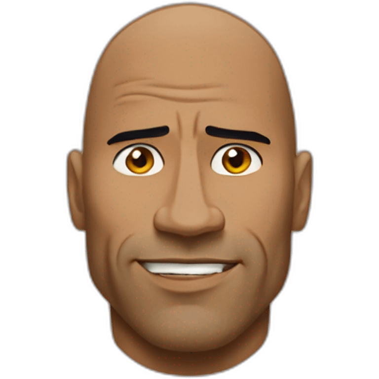 The rock qui fronce le sourcil droit emoji