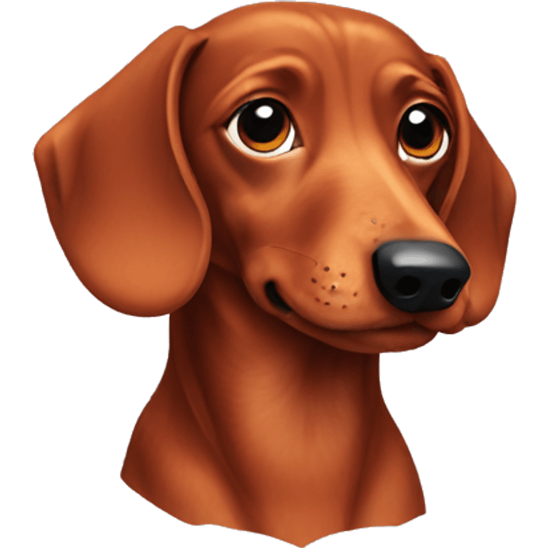 The red-haired dachshund emoji