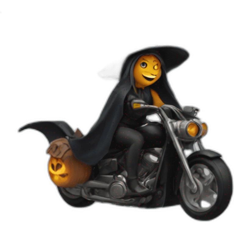 Witch on motorcycle emoji