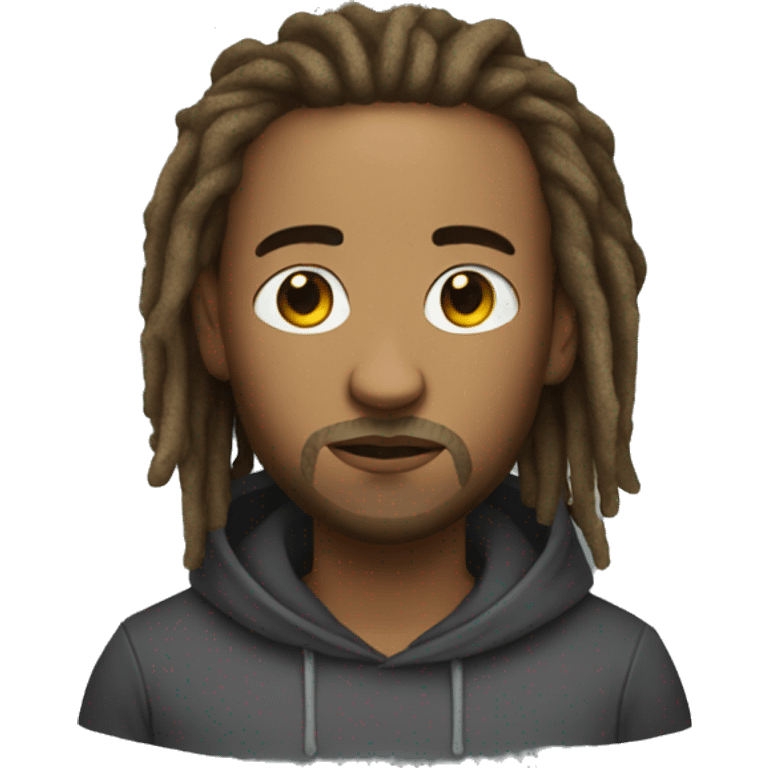 man with dreads wearing hoody emoji