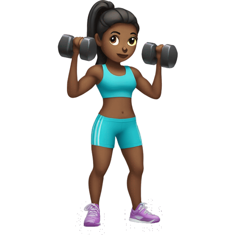 Girl with dumbbells emoji