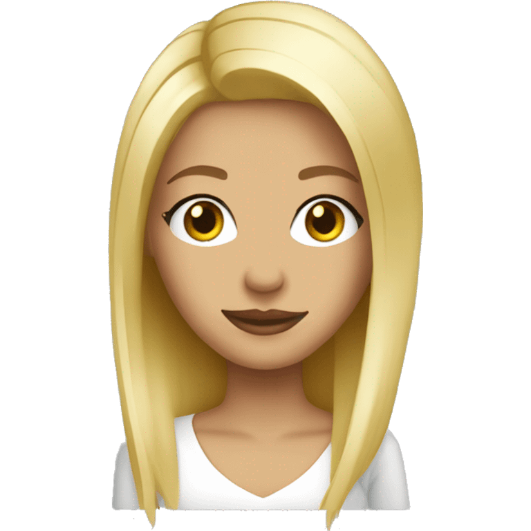 blonde dj girl straight hair emoji