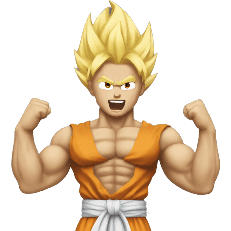 Blonde super saiyan pose emoji