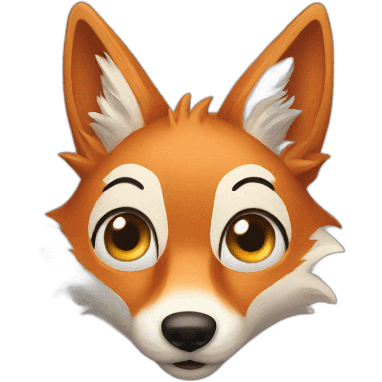 amazed fox star eyes emoji