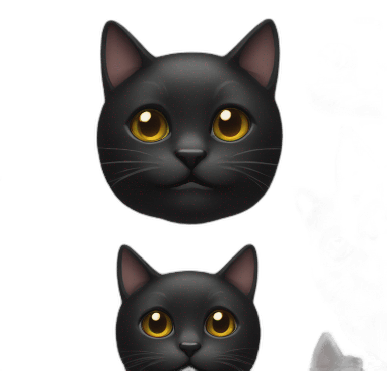 Full Black cat face emoji