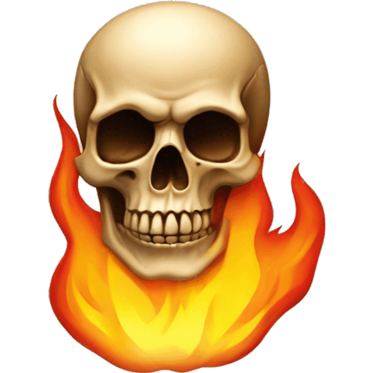 Skull on fire emoji