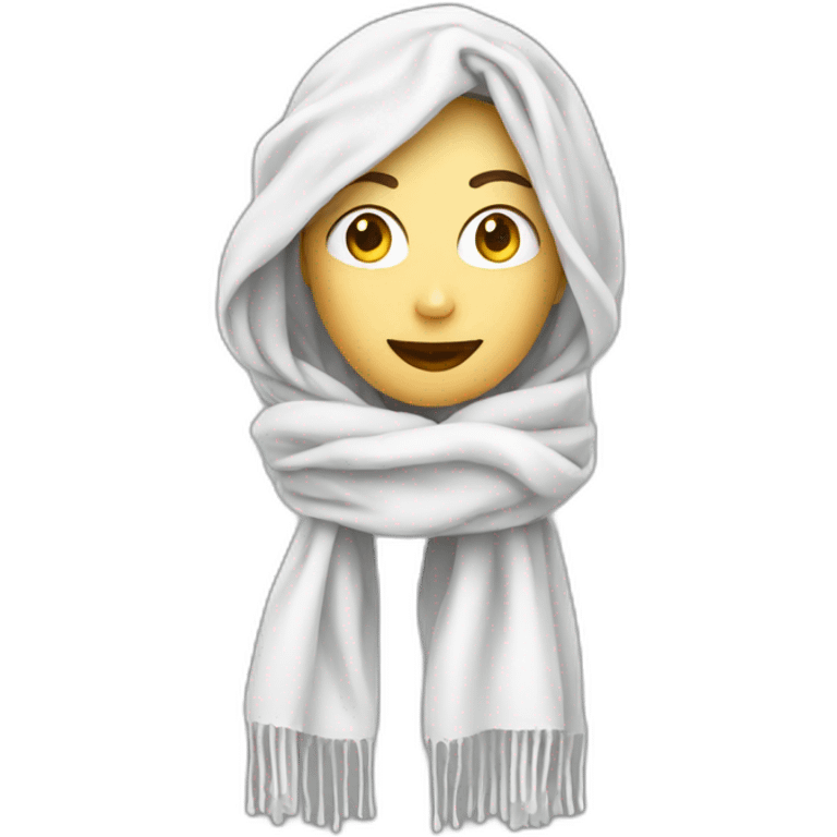 large white scarf emoji