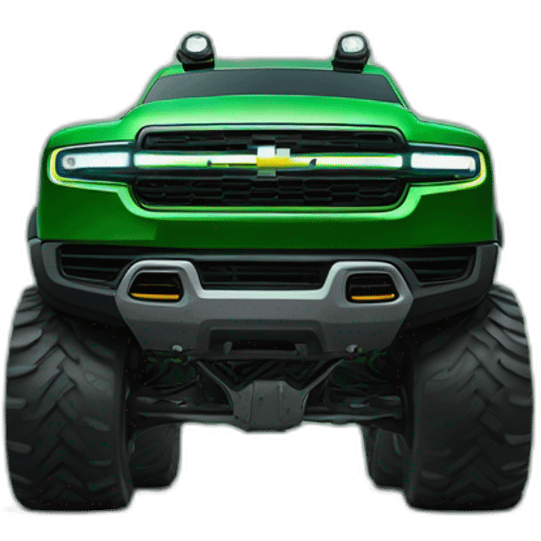 Rivian r1s green as a monster truck emoji