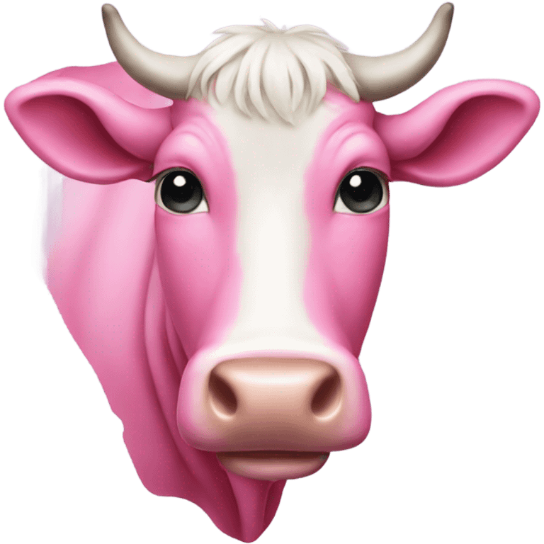 Pink cow emoji