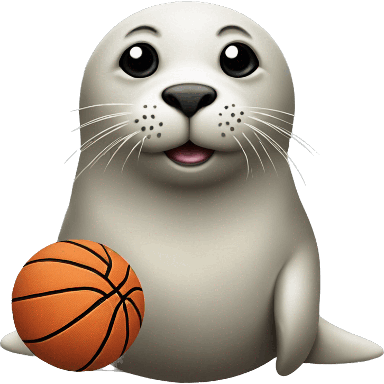 Seal with a basketball  emoji