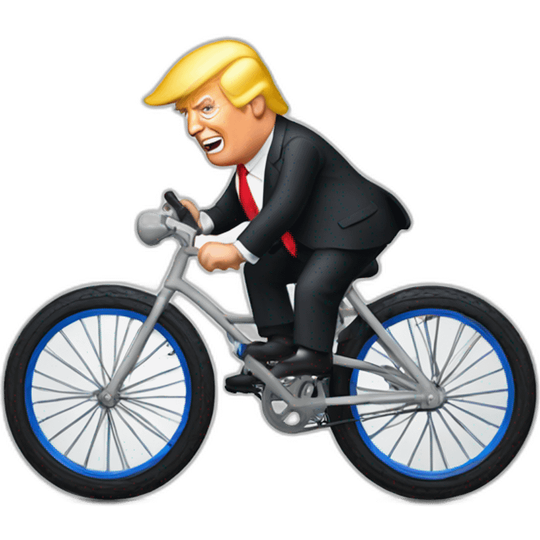 Donald Trump wheelie bicycle emoji