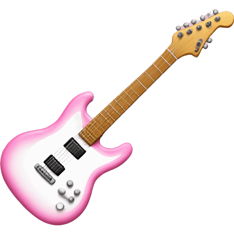 Pink and white Electro guitar  emoji