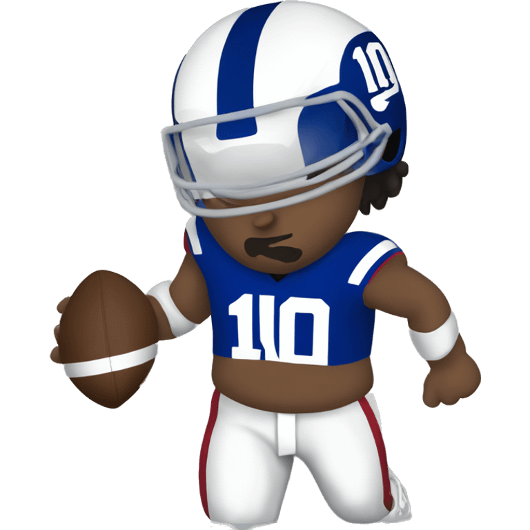 make ny giants colors football player with a number 10 jersey but not with the giants logo emoji