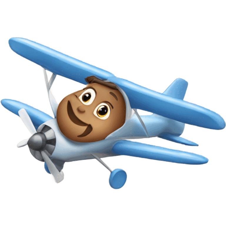 Baby flying a plane emoji