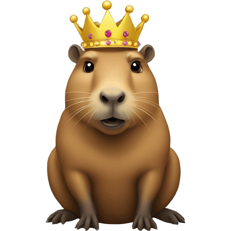 capybara with crown emoji