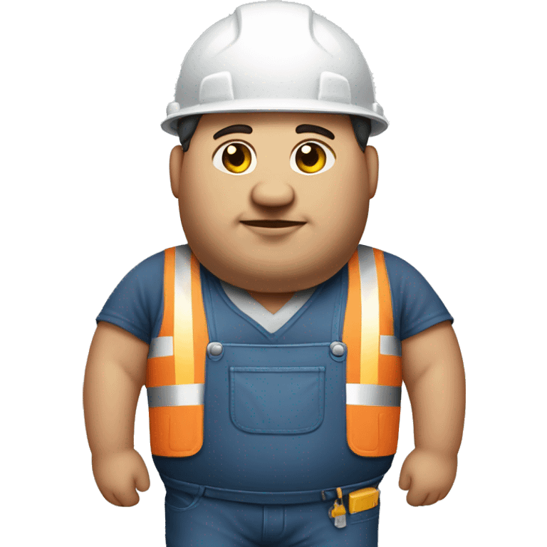 fat constructon worker emoji