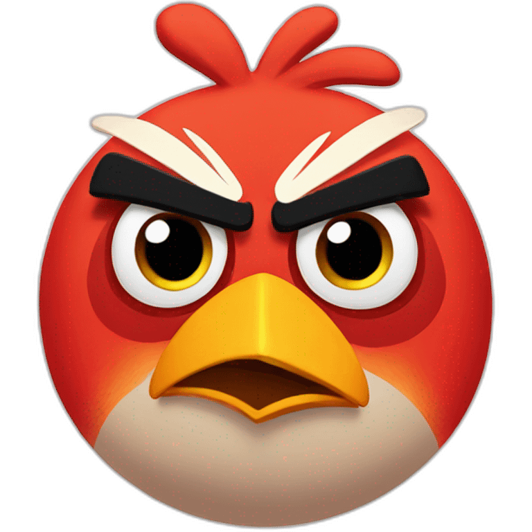 Angry birds with big eyebrows emoji