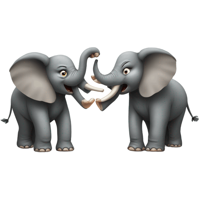 2 angry elephants having an argument  emoji