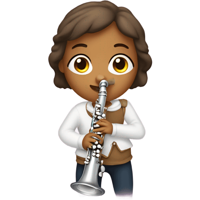  cute girl bear shaped clarinet emoji