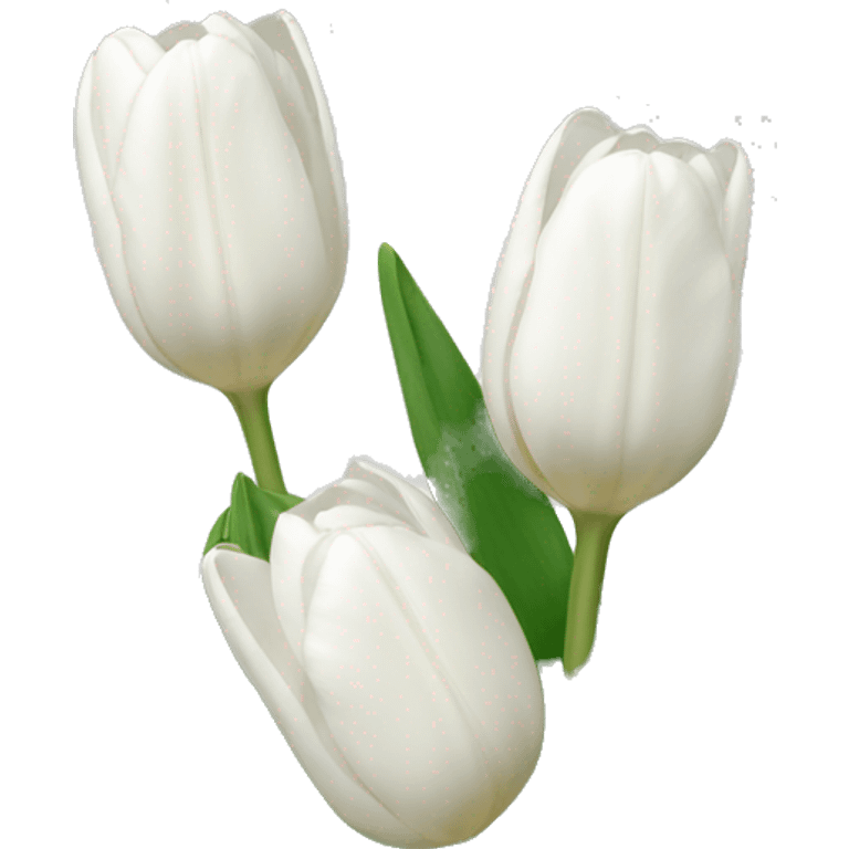 white tulips emoji