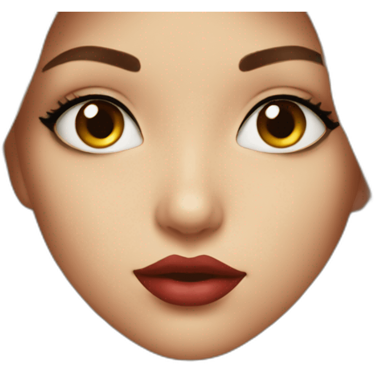 Girl with a beautiful lips emoji