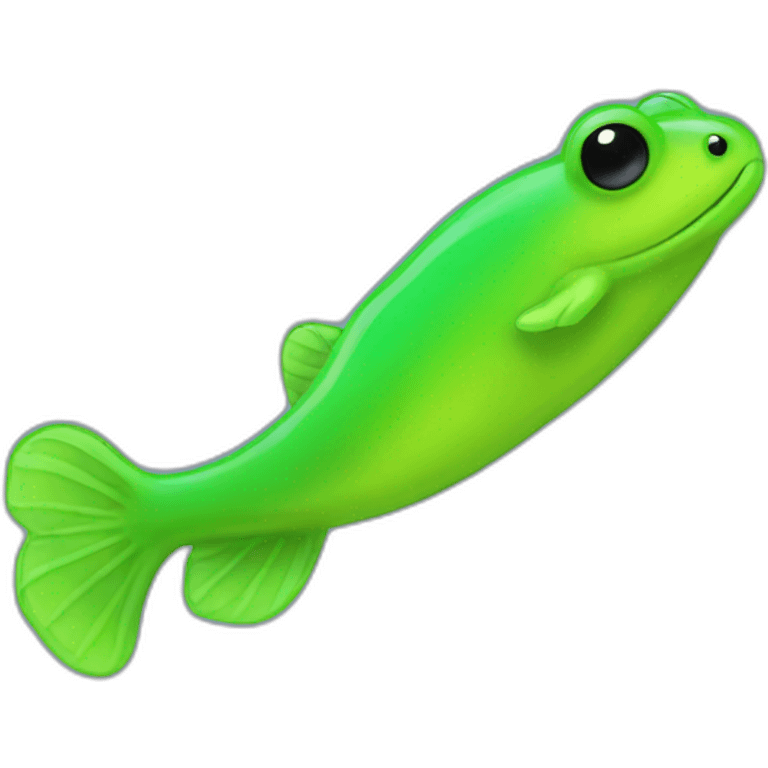 neon green tadpole emoji