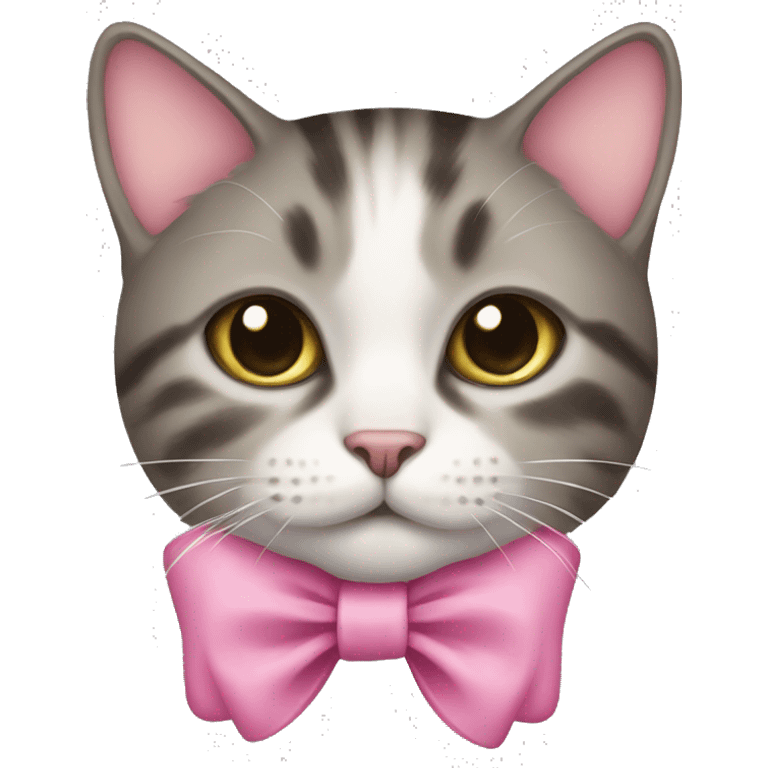 cat with pink bow emoji