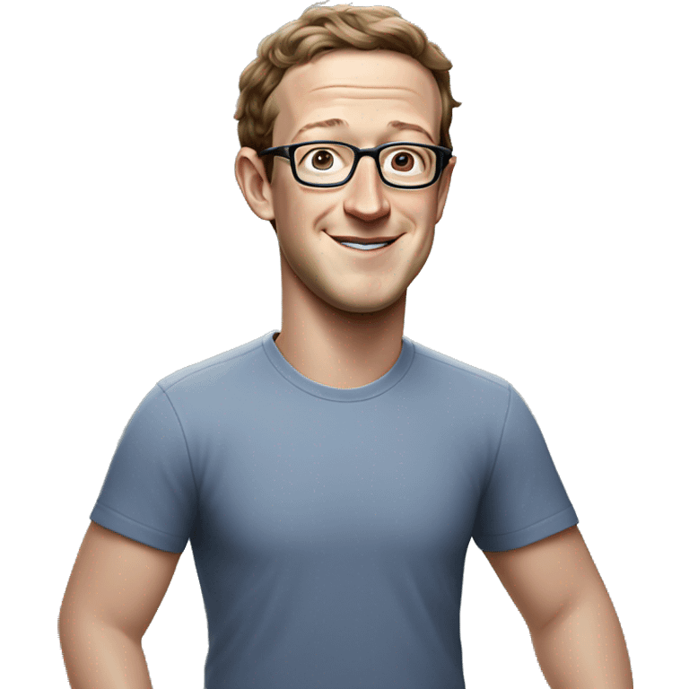 mark zuckerberg in glasses runs left full body emoji