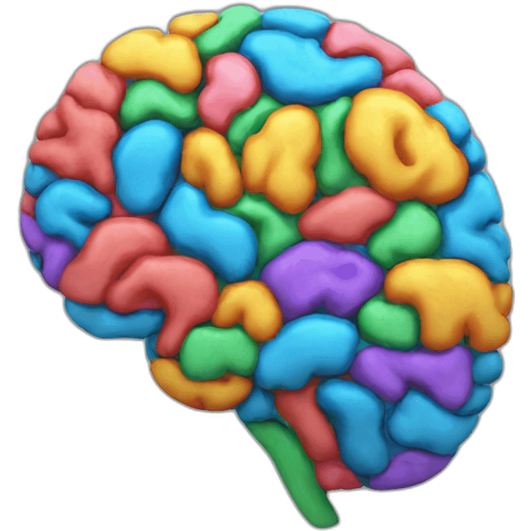 Coloured brain emoji