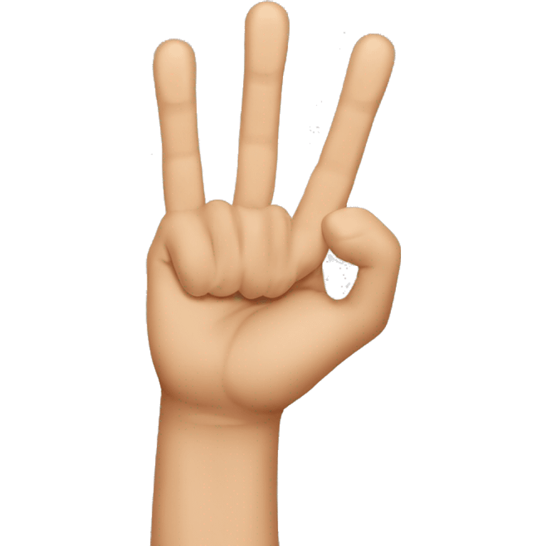 Three fingers up serbian emoji