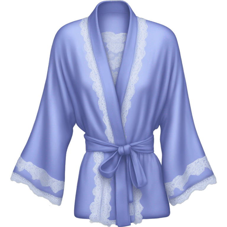 Periwinkle silk lace robe emoji