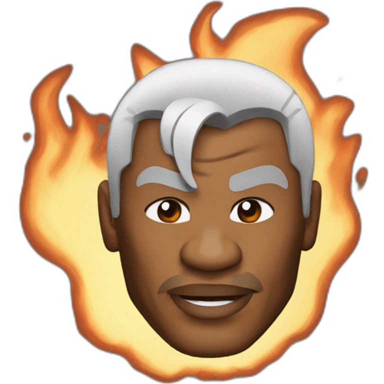 mike tyson fire on hair emoji