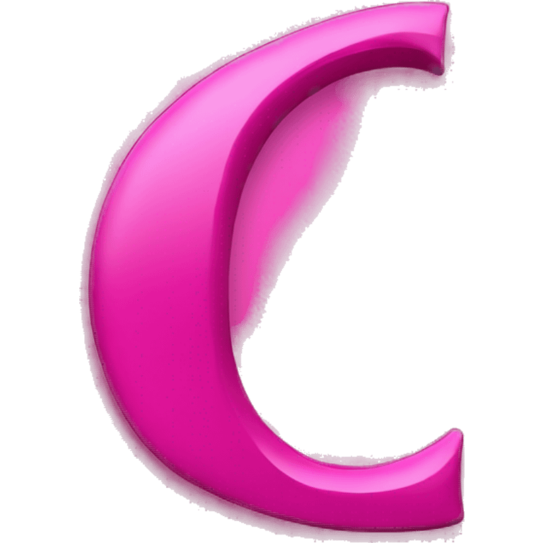 C letter in a background fuchsia pink emoji