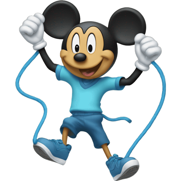 Mickey Mouse jumping rope emoji