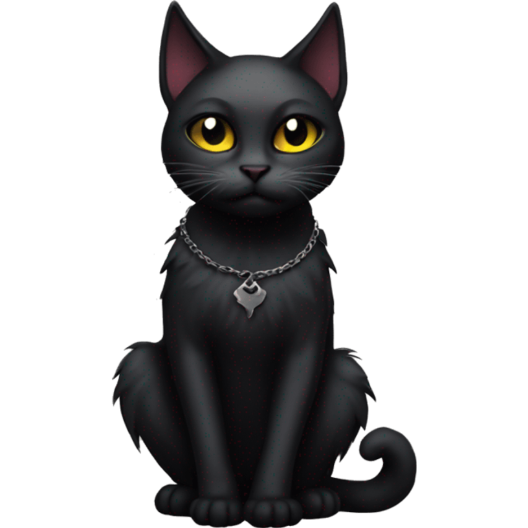 Goth cat emoji