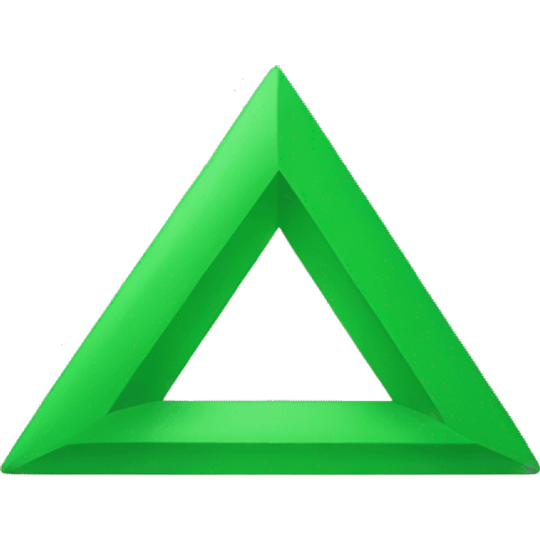 completely green triangle filled flat emoji