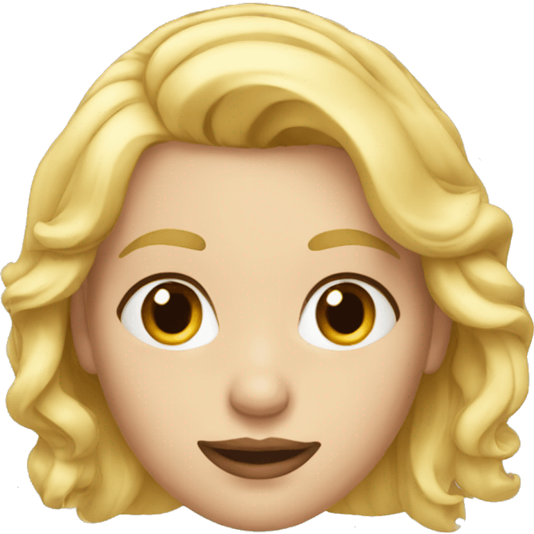 Blonde avec des gros sourcils  emoji